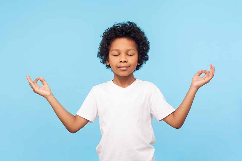 boy meditating