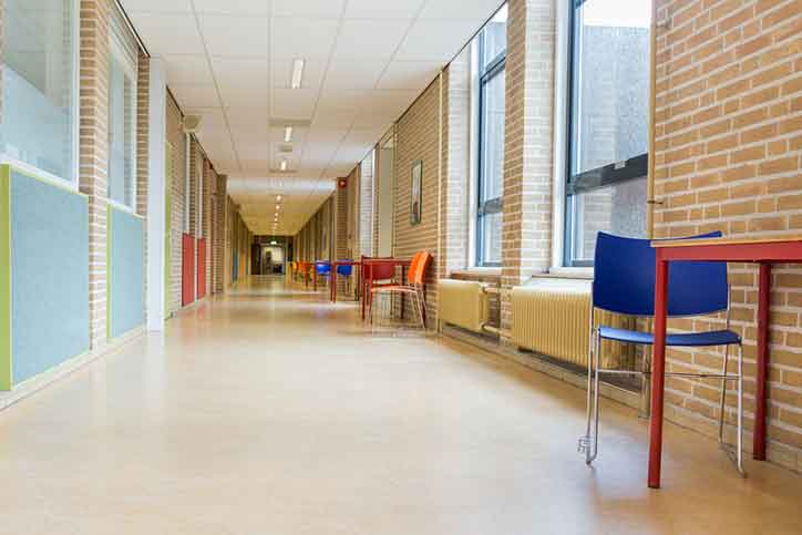 corridor of school hallway